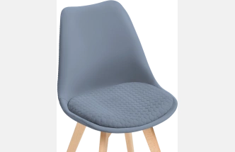 Стул Bonuss, велюр, blue / wood