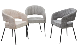 Стул Snug, мягкий, 3018-03 светло-серый, шенилл, черный каркас