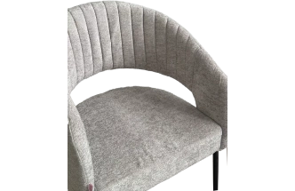 Стул Snug, мягкий, 3018-03 светло-серый, шенилл, черный каркас