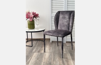 Стул Sondrio, мягкий, Grey Color-32, велюр, серый каркас в чулках