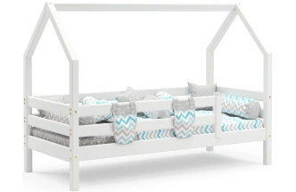 Детская кровать-домик, Соня, с надстройкой, 80*190, белый