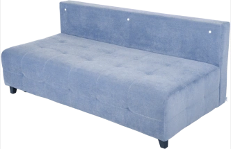 Диван прямой Бали 4 без боковин, Catania dusty blue