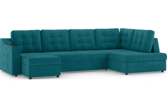 Диван П-образный Невада, модель 020, комплектация 5 правый, Omega 61  (зелёный)