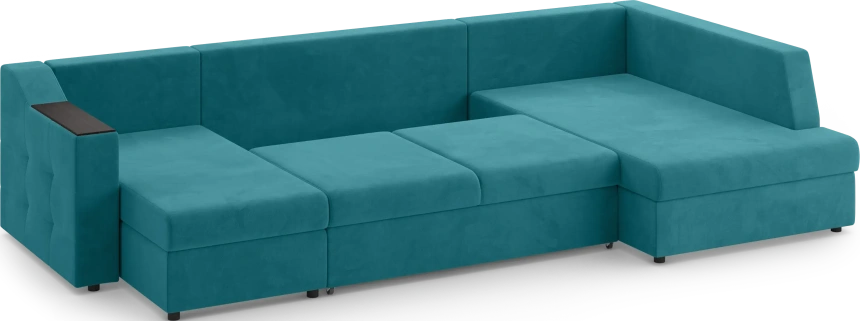 Диван П-образный Невада, модель 020, комплектация 5 правый, Omega 61  (зелёный)
