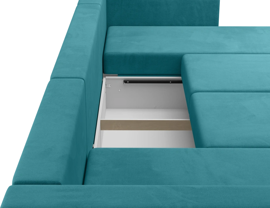 Диван П-образный Невада, модель 020, комплектация 5 правый, Omega 61  (зелёный)