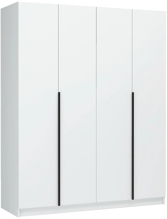 Шкаф четырехдверный Широн, распашной для одежды, белый 