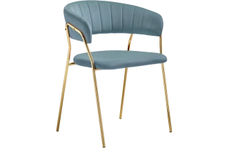 Стул Kamelia 1, light blue /gold