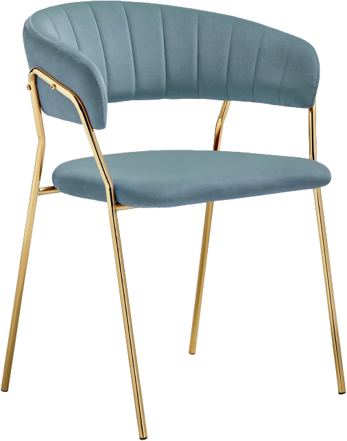 Стул Kamelia 1, light blue /gold