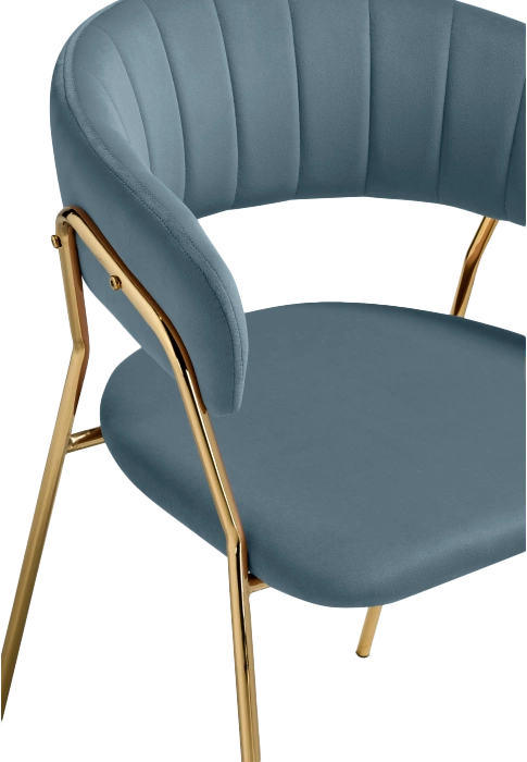 Стул Kamelia 1, light blue /gold
