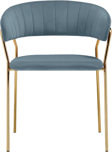 Стул Kamelia 1, light blue /gold