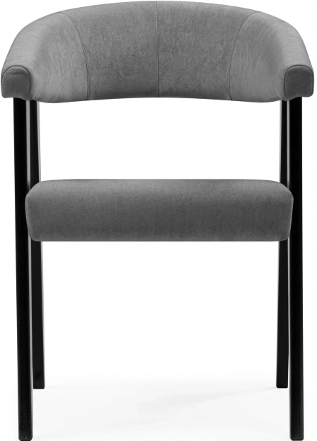 Деревянный стул-кресло Невада 2, черное дерево / серый (ткань 234)