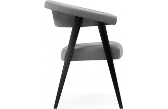 Деревянный стул-кресло Невада 2, черное дерево / серый (ткань 234)