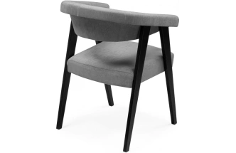 Деревянный стул-кресло Невада 2, черное дерево / серый (ткань 234)