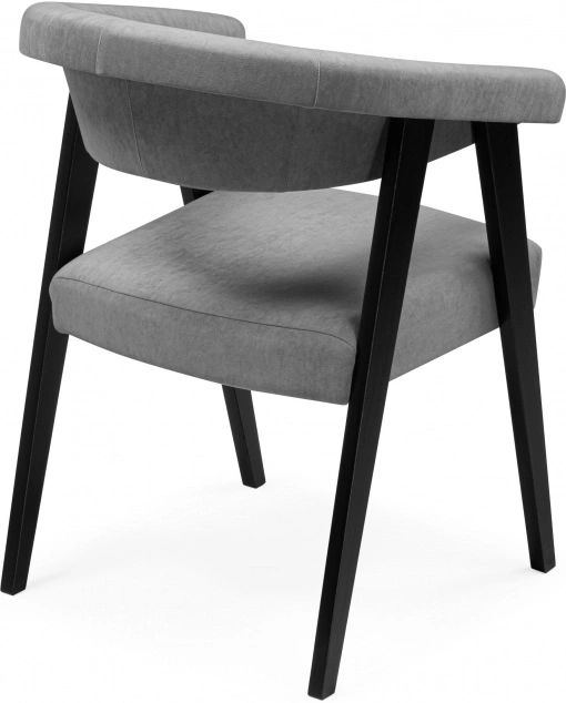 Деревянный стул-кресло Невада 2, черное дерево / серый (ткань 234)