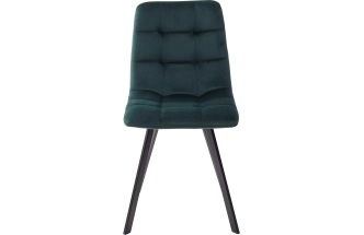 Стул Chilli Square, мягкий, Bluvel-78 Green, велюр, черный каркас