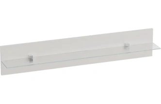 Полка Элана, открытая, бодега белая / стекло