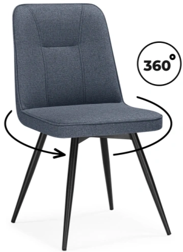 Стул, Texas 3, поворотный, синий / черный