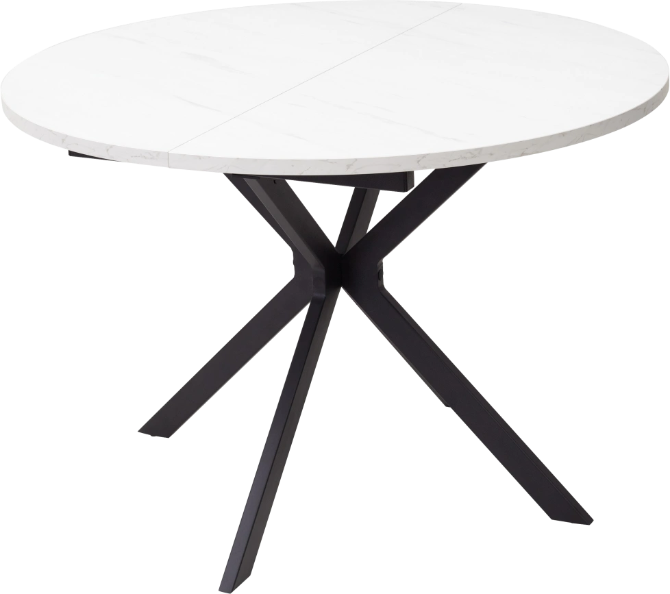 Кухонный стол раздвижной Вега D110, Мрамор Леванто, черный каркас