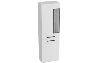 Шкаф-витрина Кёльн 1960, с полками, белый аляска / белый глянец