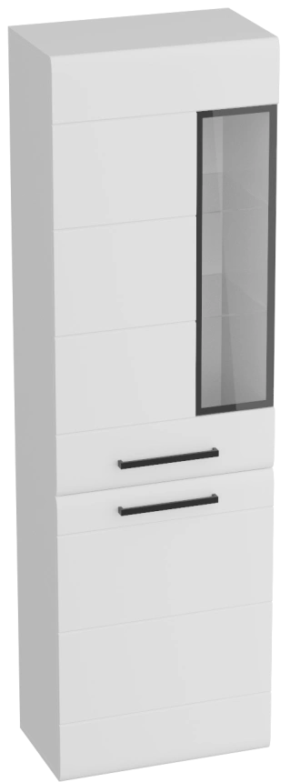 Шкаф-витрина Кёльн 1960, с полками, белый аляска / белый глянец