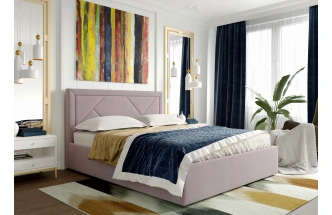 Кровать Сиеста 180, двуспальная, мягкая, альба бежевый