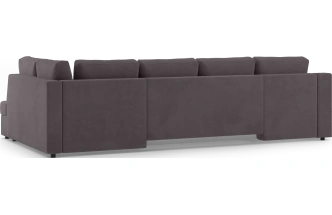 Диван П-образный Невада, модель 020, комплектация 5 правый, Omega 24 (коричневый)