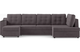 Диван П-образный Невада, модель 020, комплектация 5 правый, Omega 24 (коричневый)
