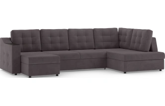 Диван П-образный Невада, модель 020, комплектация 5 правый, Omega 24 (коричневый)