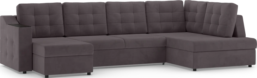 Диван П-образный Невада, модель 020, комплектация 5 правый, Omega 24 (коричневый)