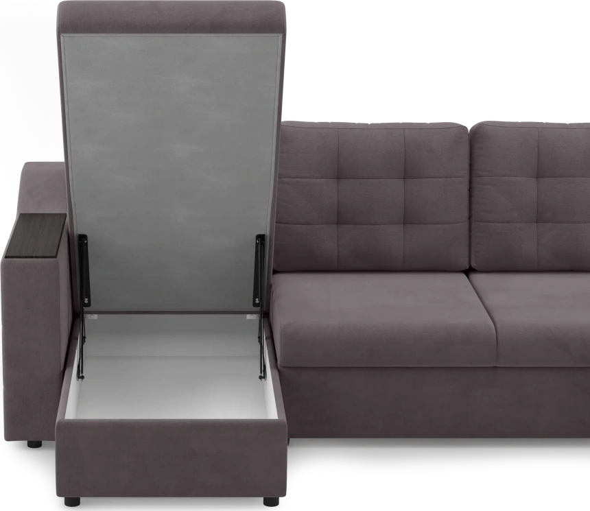 Диван П-образный Невада, модель 020, комплектация 5 правый, Omega 24 (коричневый)