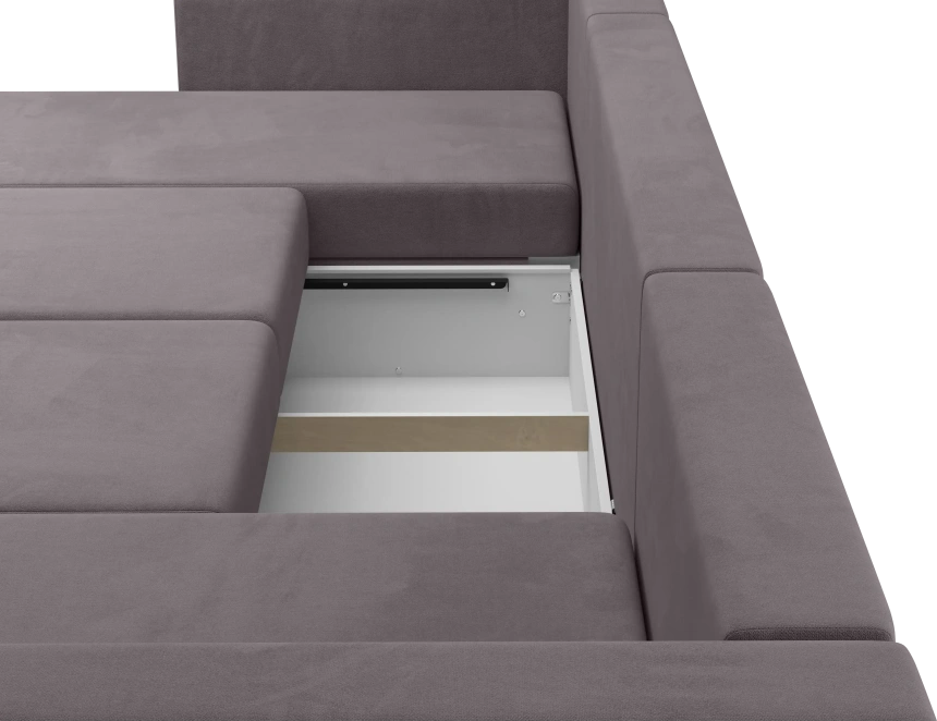 Диван П-образный Невада, модель 020, комплектация 5 правый, Omega 24 (коричневый)