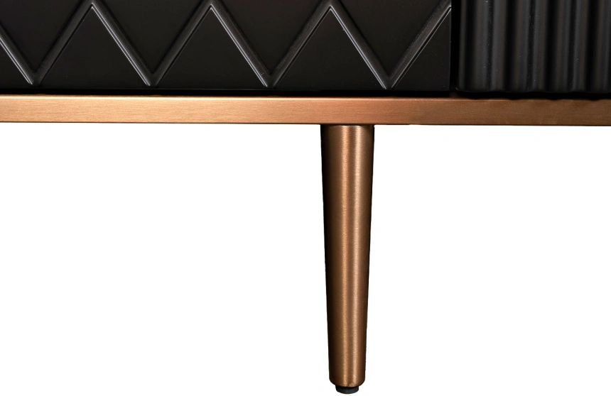 Комод 77IP-2310, с полками, черный