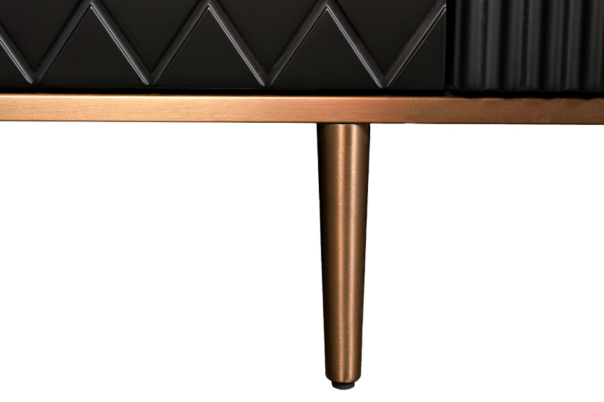 Комод 77IP-2310, с полками, черный 