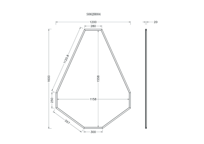 Зеркало настенное KFG088 