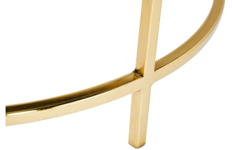 Журнальный стол 79MAL-7067, 45x45x60, мрамор, белый / золото