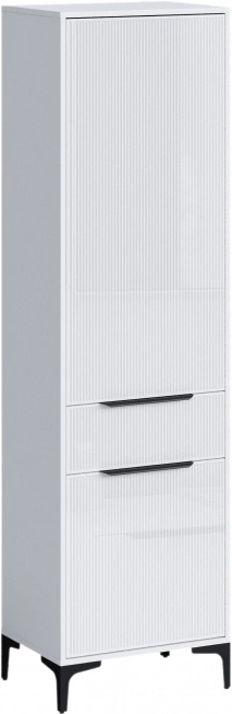 Шкаф одностворчатый Иадама, белый / белый глянец