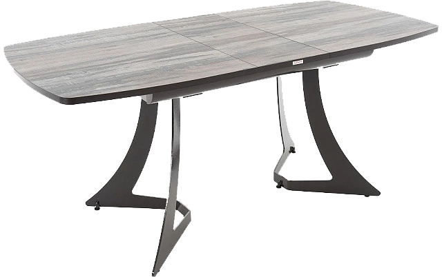 Кухонный стол Милан, ПМ пластик, дерево темное, каркас черный