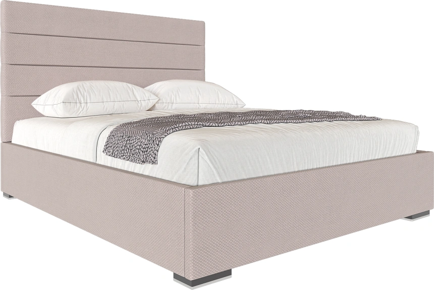 Кровать Гранда 180, мягкая, двуспальная, альба бежевый