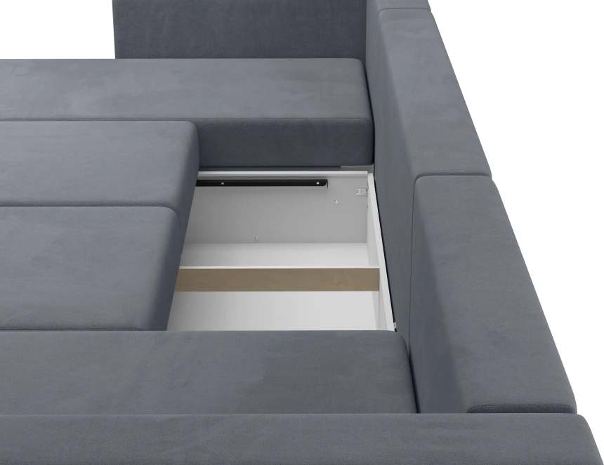 Диван П-образный Невада, модель 020, комплектация 5 правый, Omega 32 (темно-серый)