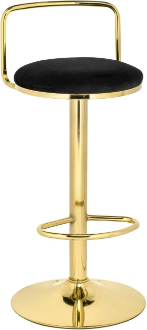 Полубарный стул Lusia, черный / золотой