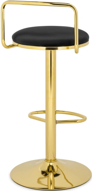 Полубарный стул Lusia, черный / золотой