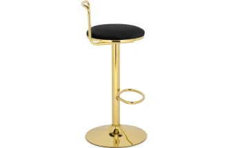 Полубарный стул Lusia, черный / золотой