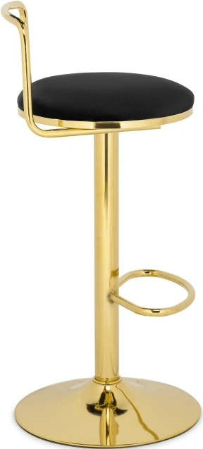 Полубарный стул Lusia, черный / золотой