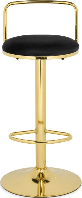 Полубарный стул Lusia, черный / золотой