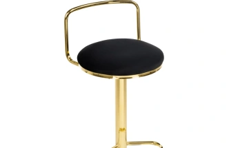 Полубарный стул Lusia, черный / золотой
