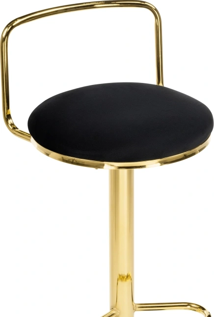 Полубарный стул Lusia, черный / золотой