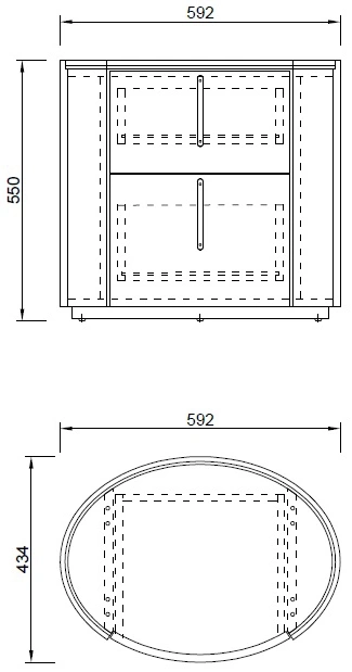 Тумба прикроватная 77IP-30200, с ящиками