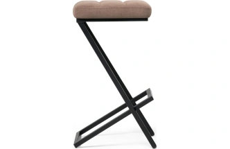 Полубарный табурет Амаури, катания корица / черный матовый