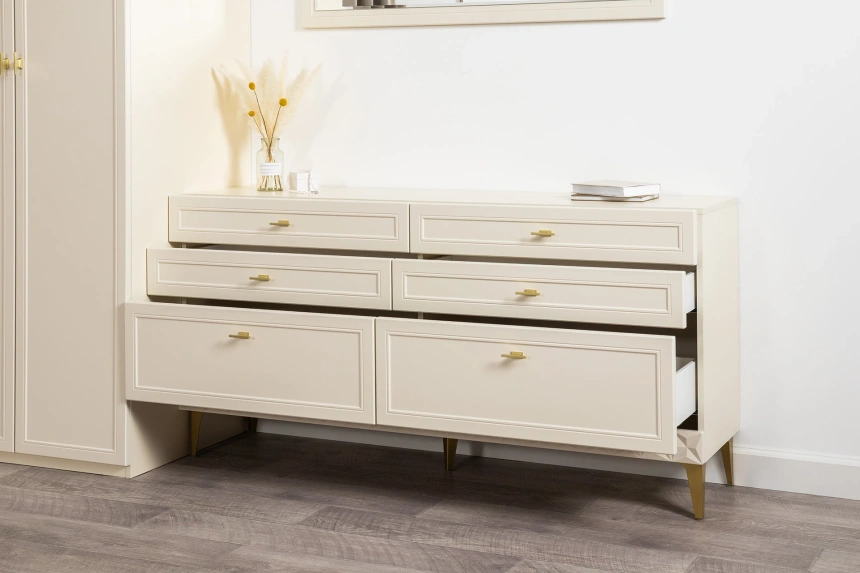 Комод широкий Марион 16.256, Слоновая кость