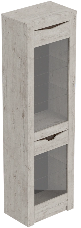 Шкаф однодверный Соренто, со стеклом, дуб бонифаций
